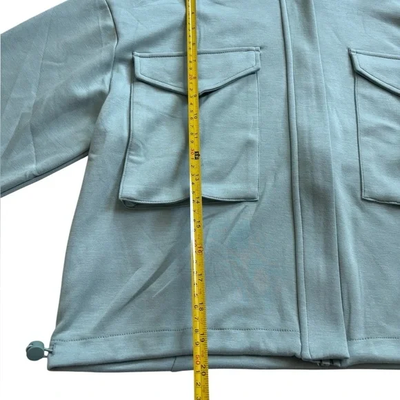 YOGALICIOUS Softlite Scuba Autumn HOODIE JACKET  color Iceberg Green Size Small - Picture 3 of 6